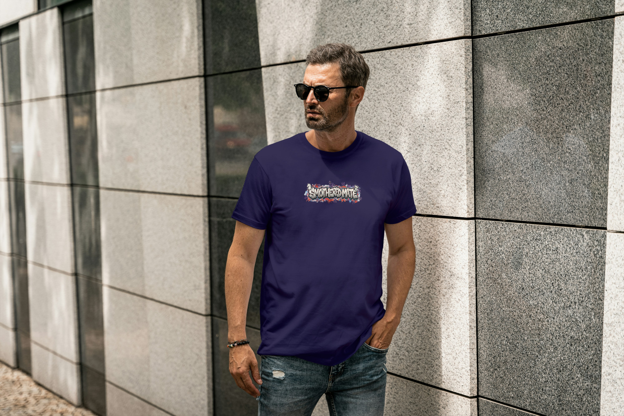 guy in Smothered Mate chess apparel t-shirt