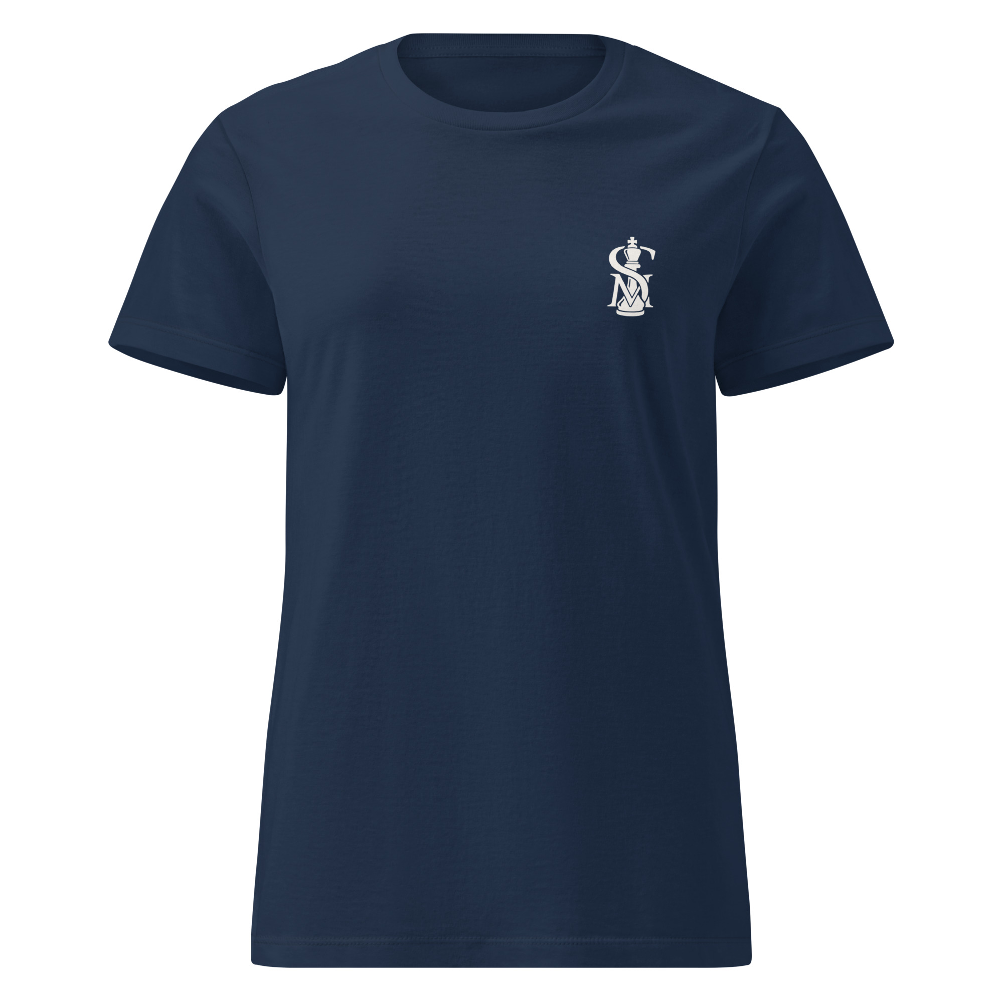 Smothered Mate logo women's chess t-shirt by Smothered Mate - front